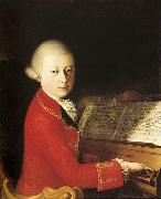 unknow artist Wolfang Amadeus Mozart (aged 14) in Verona France oil painting artist